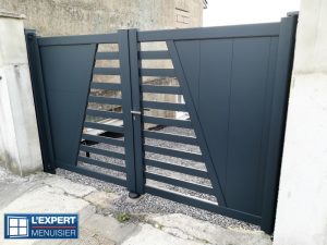 pose portail alu sur mesure