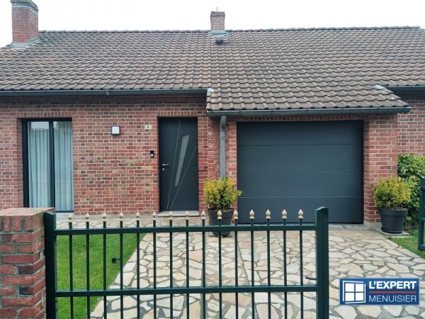 Porte de garage sectionnelle motorisée