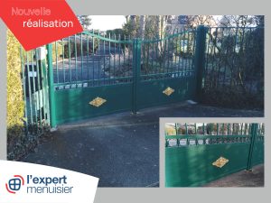 Installation portail aluminium sur mesures secteur LENS
