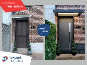 Devis porte d'entrée aluminium isolé et serrure motorisée