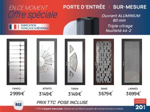 Offre porte vitrée Zénith EURADIF