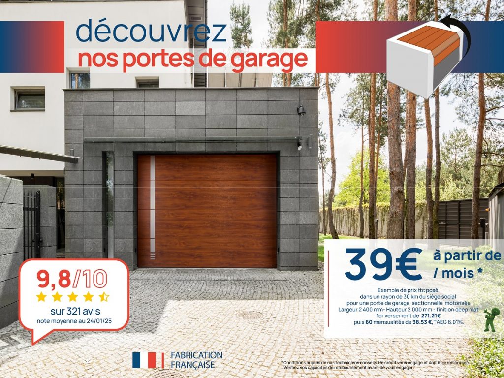 Porte sectionnelle motorisée Lens